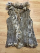 Kamizelka futro królik lub lis Stan ideał rozm m/l