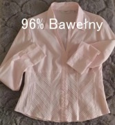 NEXT Różowa bawełniana bluzka ciekawy fason roz. M