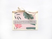 pastelowe zaproszenie na różne okazje, puste zaproszenie w stylu boho