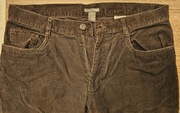Spodnie długie sztruks brązowe H&M 31x32 męskie bawełna 100%