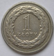 Polska 1 złoty 1990 -     B27  -    YS