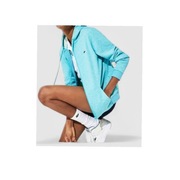 LACOSTE Bluza sportowa na suwak z kapturem baby blue XS/S