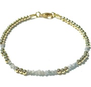 Delikatna Bransoletka Diament naturalny biały 14K GF