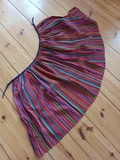 wełniana kolorowa spódnica w pasy paski zapaska pasiak ludowa ludowy