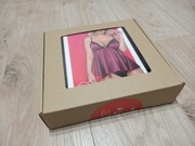 Komplet seksownej bielizny damskiej satyna koszulka koronka