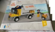 klocki samochód dostawczy + figurka pojazd sklep supermarket zakupy city