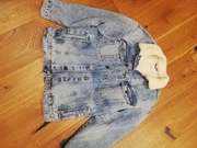 Kurtka chłopięca jeans Zara  z kożuszkiem rozm. 164
