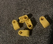 LEGO UŻYW: 6536 / 40146 TECHNIC łącznik pinów osi, żółty / yellow - 5 szt.