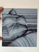 Obraz w stylu line art, sexowna kobieta