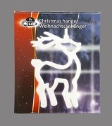 Świąteczna ozdoba okienna biały renifer z przyssawką 