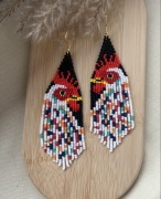 Kolczyki z japońskich koralików.