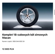 Koła zimowe PORSCHE MACAN Oryginał 235/60 R18 i 255/55 R18