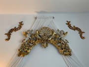 Polichromowana rzeźba w drewnie - Ozdoba naścienna