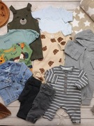 Zestaw ubranek mix paka dla chłopca rozmiar 56-62   10 sztuk CREAM