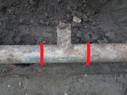 Trójnik rozdzielacz rury Rura stalowa fi 76mm 7,6cm element T 3 szt