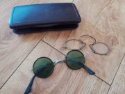 2 pary stare okulary prl lub wcześniej unikaty jedne typu pince-nez