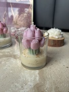 Zapachowa świeca sojowa bukiet tulipanów w szkle 150 g prezent dzień kobiet