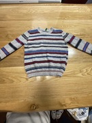 Wełniany sweterek w paski dla dziecka 5 /6 lat beneton 122 cm