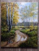 Art-124_Jesienna droga - obraz olejny 60x50