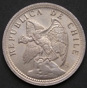 Chile 1 peso 1933 - kondor - stan 1/2