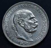 Franciszek Józef I, 5 koron 1907 K.B., Kremnica