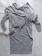 Szara sukienka z dekoltem na plecach Pull&Bear S