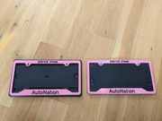 Podkładki ramki USA tablicy rejestracyjnej różowe