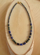 Elegancki naszyjnik Lapis lazuli Jaspis oceaniczny Malachit Lawa 