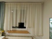 Zasłony w kolorze ecru Firanka panelowa w kolorze ecru
