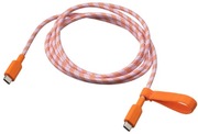 Kabel przewód USB-C USB-C 3A 1,5m 480Mb/s LILLHULT pomarańczowo-różowy