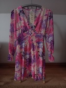 Sukienka, Wyprzedaż, w kwiaty, długi rękaw, Nowa, Rozmiar uniwersalny