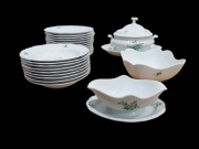 Hutschenreutcher zielona róża serwis obiadowy