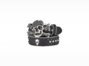 Pasek black skull belt 