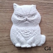 Humorzasty kot pełna detali kolorowanka antystresowa dla dorosłych z gipsu 