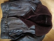 Kurtka skórzana kożuch ramoneska XL skóra bomberka lotnicza top gun pilotka