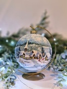 Bombka 100% ręcznie malowana 12 cm NIETŁUKĄCA + STOJAK