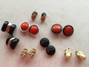 klipsy vintage kolorowe 