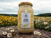 Miód rzepakowy 1,2 kg z terenów pojezierza wałeckiego