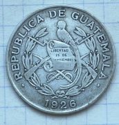 01324 Gwatemala 1/4 quetzal 1926 srebro 
