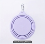 Silikonowa składana miseczka na wodę FIOLETOWA