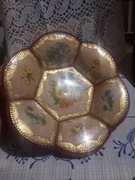 Piękna papierowo-Foliowa misa owocarka Vintage.Kwiaty.