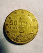 Grecja 50 Euro Cent, 2002, Atens, Mosiądz