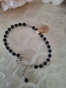 Bransoletka handmade z naturalnych kamieni hematyt noc kairu 