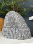 Wełniana czapka handmade Dark Grey