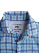 Dunnes Stores koszula męska niebiesko-lazurowa z lnu rozm. L/XL