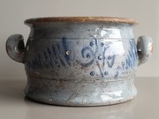 Antyczny garnek kamionkowy (Crock) Hegnetslund Dania, kobaltowy wzór