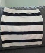 Spódnica mini w paski marynarski styl