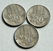 20 zł 1973 1974 1976 Wieżowiec Kłosy zestaw 3 sztuki 