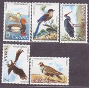 HISZPANIA. 1973/Ptaki/5zn, nie kasowane.