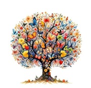 Puzzle drewniane Drzewko Szczęścia ekologiczne układanka wooden dla dziec